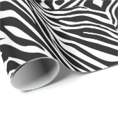 Moderne Zebra Stripes Black en White Cool Abstract Cadeaupapier (Rol Hoek)