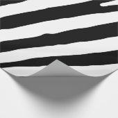 Moderne Zebra Stripes Black en White Cool Abstract Cadeaupapier (Hoek)