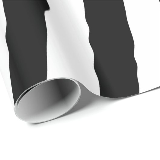 Moderne Zebra Stripes Black en White Cool Abstract Cadeaupapier (Rol Hoek)