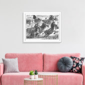 Moderne Zebra voor zwarte en witte fotografie Canvas Afdruk (Insitu (Woonkamer))