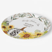 Moderne Zebra White Pumpkin - Baby shower voor zon Papieren Bordje (Gekanteld)