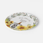 Moderne Zebra White Pumpkin - Baby shower voor zon Papieren Bordje (Gekanteld)