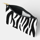 Moderne Zebraprint Cosmetictas - Stijlvol Abstract Etui (Open)