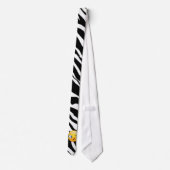 Moderne zebraprint , knipogende emoji stropdas (Achterkant)