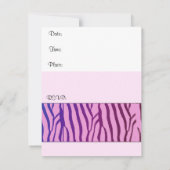 Moderne zebraprint verjaardagsuitnodiging kaart (Achterkant)