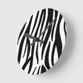 Moderne zebraprint wandklok - Krachtige abstracte (Hoek)