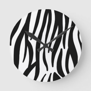 Moderne zebraprint wandklok - Krachtige abstracte