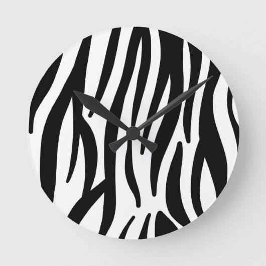 Moderne zebraprint wandklok - Krachtige abstracte (Voorkant)