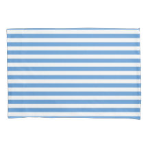Moderne Zee Blue en White Stripe Beachy