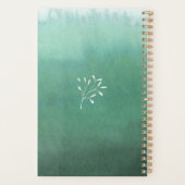 Moderne Zee Green Ombre Waterverf 2020 Planner (Achterkant)