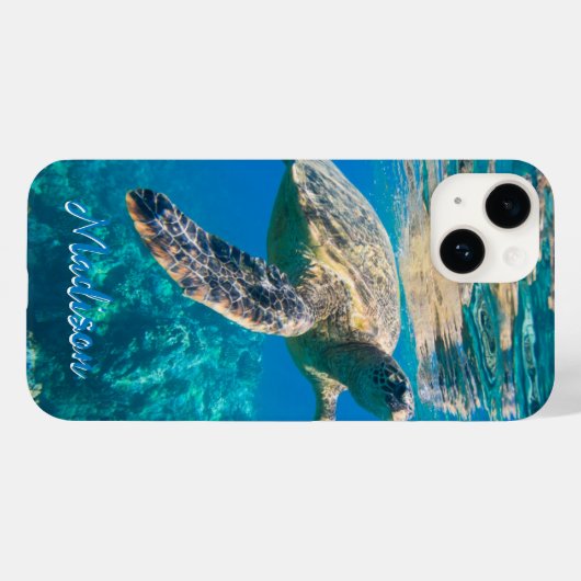 Moderne Zee schildpad onderwater op maat Case-Mate iPhone Case (Achterkant (horizontaal))