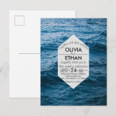 Moderne zee uitnodiging briefkaart (Voorkant / Achterkant)