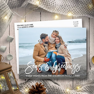 Moderne Zeeen en feestdagen voor penseel Briefkaart