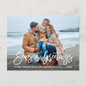 Moderne Zeeen en feestdagen voor penseel Briefkaart (Voorkant)