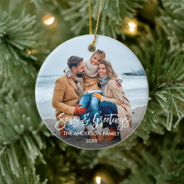 Moderne Zeeen en foto's voor penseelscript Keramisch Ornament