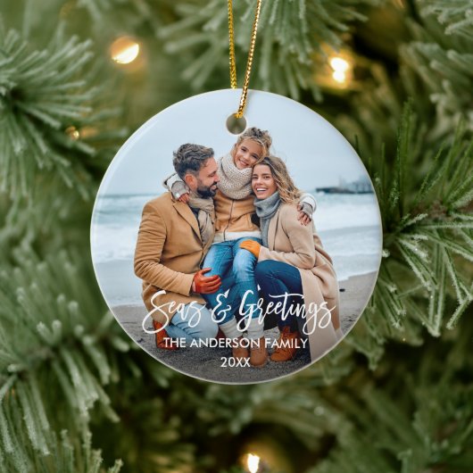 Moderne Zeeen en foto's voor penseelscript Keramisch Ornament (Boom)