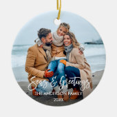 Moderne Zeeen en foto's voor penseelscript Keramisch Ornament (Voorkant)