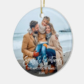 Moderne Zeeen en foto's voor penseelscript Keramisch Ornament (Links)