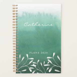 Moderne Zeegroene Ombre Waterverf 2020 Planner