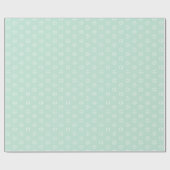 Moderne zeelammint groene witte sneeuwvlokken, blo cadeaupapier (Vlak)