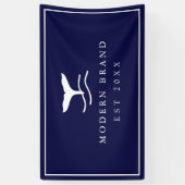 Moderne zeemacht legante walviswalvisvis spandoek (Verticaal)