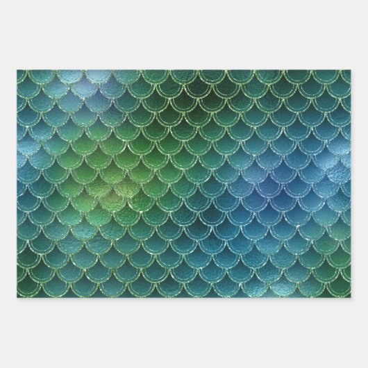 Moderne Zeemeermin Glitter Gift Wrapping Papieren  Inpakpapier Vel (Voorkant 2)