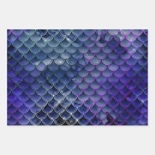 Moderne Zeemeermin Glitter Gift Wrapping Papieren  Inpakpapier Vel (Voorkant)
