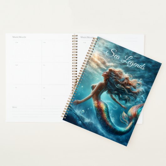 Moderne zeemeermin gradiënt water gradiënt koel planner (Display)