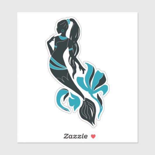 Moderne Zeemeermin Sticker (Vel)