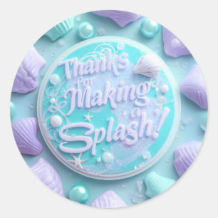 Moderne Zeemeermin Verjaardag Stickers - Bedankt v