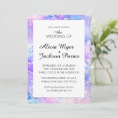 Moderne Zeemeermin Waterverf Huwelijksuitnodiging Kaart (Staand voorkant)