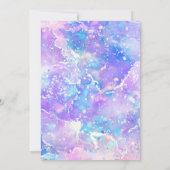 Moderne Zeemeermin Waterverf Huwelijksuitnodiging Kaart (Achterkant)