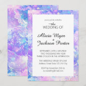 Moderne Zeemeermin Waterverf Huwelijksuitnodiging Kaart (Voorkant / Achterkant)