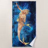 Moderne zeemeerminnen strandlaken (Voorkant)