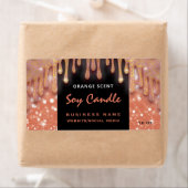 Moderne zeemijlkaarsetiket met glitterig script etiket (Insitu)