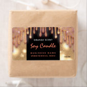 Moderne zeemijlkaarsetiket met glitterig script etiket (Insitu)