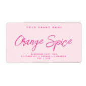 Moderne zeep, eenvoudig elegant cosmetisch etiket (Voorkant)