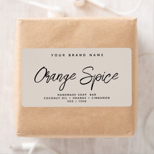 Moderne zeep, eenvoudig elegant cosmetisch etiket (Insitu)