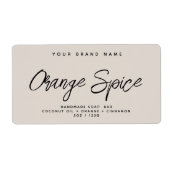 Moderne zeep, eenvoudig elegant cosmetisch etiket (Voorkant)