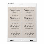 Moderne zeep, eenvoudig elegant cosmetisch etiket (Full Sheet)