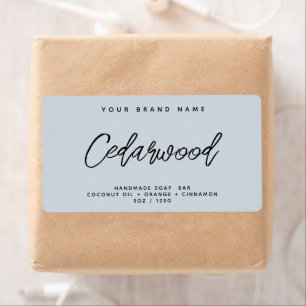 Moderne zeep, eenvoudig elegant cosmetisch etiket