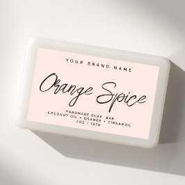 Moderne zeep eenvoudige elegante cosmetica rechthoekige sticker