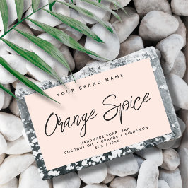 Moderne zeep eenvoudige elegante cosmetica rechthoekige sticker