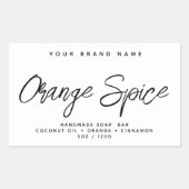 Moderne zeep eenvoudige elegante cosmetica rechthoekige sticker (Voorkant)