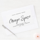 Moderne zeep eenvoudige elegante cosmetica rechthoekige sticker (Envelop)