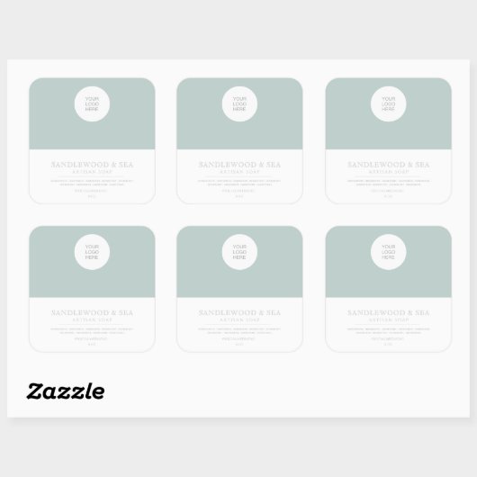Moderne zeep Square Stickers (Vel)