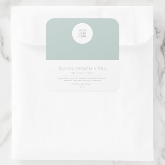 Moderne zeep Square Stickers (Tas)