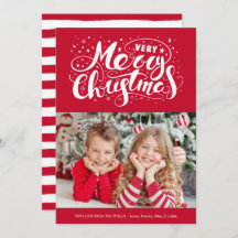 Moderne, zeer prettige kersttypografie rood