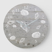 Moderne zeeschelpen met drijfhout grote klok (Voorkant)