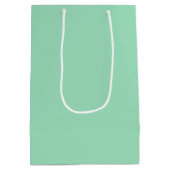 Moderne zeeschuim groene effen kleur medium cadeauzakje (Achterkant)